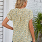 Floral Notched Neck Blouse