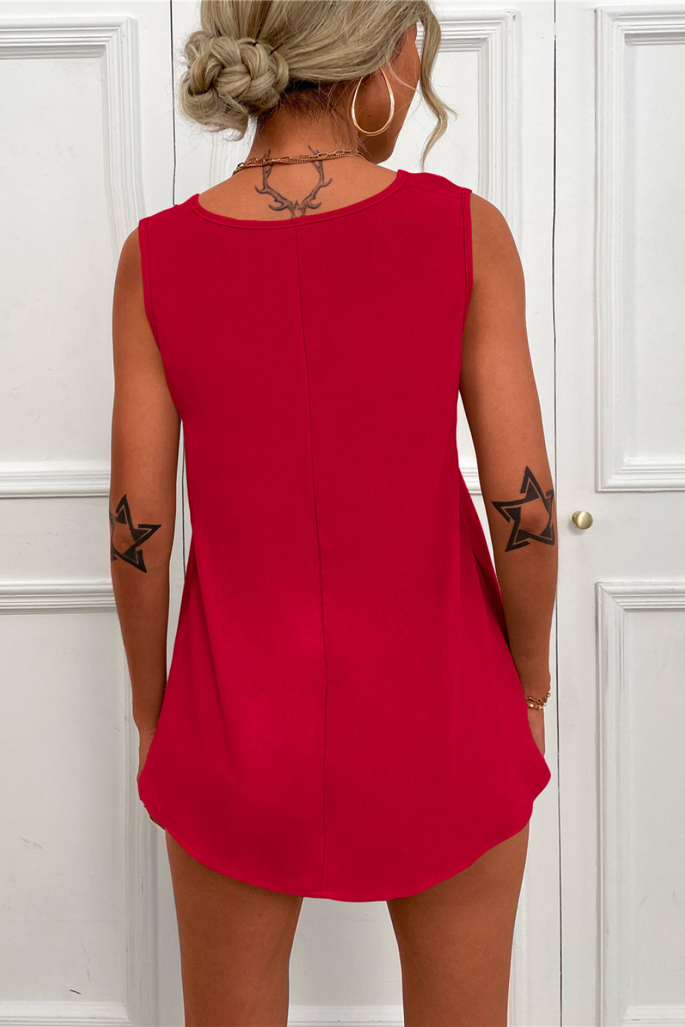V-Neck Sleeveless Top