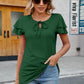 Tie Neck Layered Flutter Sleeve Top