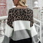 Color Block Ribbed Trim Knit Pullover