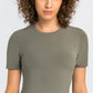 Round Neck Short Sleeve Yoga Tee