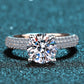4-Prong Moissanite 925 Sterling Silver Ring