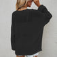 Openwork V-Neck Dropped Shoulder Cardigan
