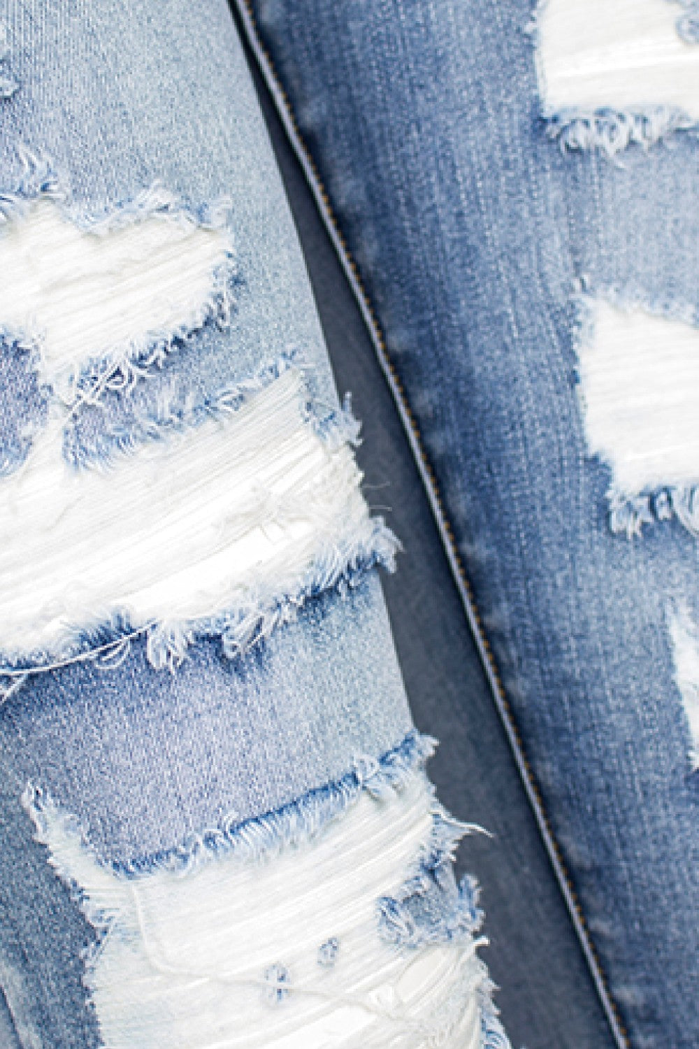 Full Size Button-Fly Distressed Skinny Jeans