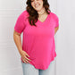 Zenana Everyday Full Size Loose Fit V-Neck Top