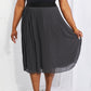 Zenana Full Size Romantic At Heart Pleated Chiffon Midi Skirt