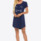 Animal Graphic Round Neck T-Shirt Dress