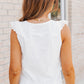 Buttoned Ruffled Tank Top