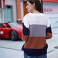 Striped Crewneck Long Sleeve Pullover Sweater
