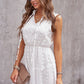 Swiss Dot Tie-Neck Sleeveless Dress