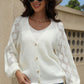 Openwork Raglan Sleeve Cardigan