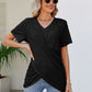 V-Neck Crisscross Short Sleeve Tee