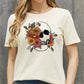 Simply Love Full Size Flower Skull Graphic Cotton Tee