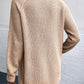 Turtleneck Raglan Sleeve Rib-Knit Dress with Pockets