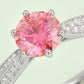 1 Carat Moissanite 925 Sterling Silver Side Stone Ring