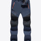 Full Size Contrast Zip Long Pants