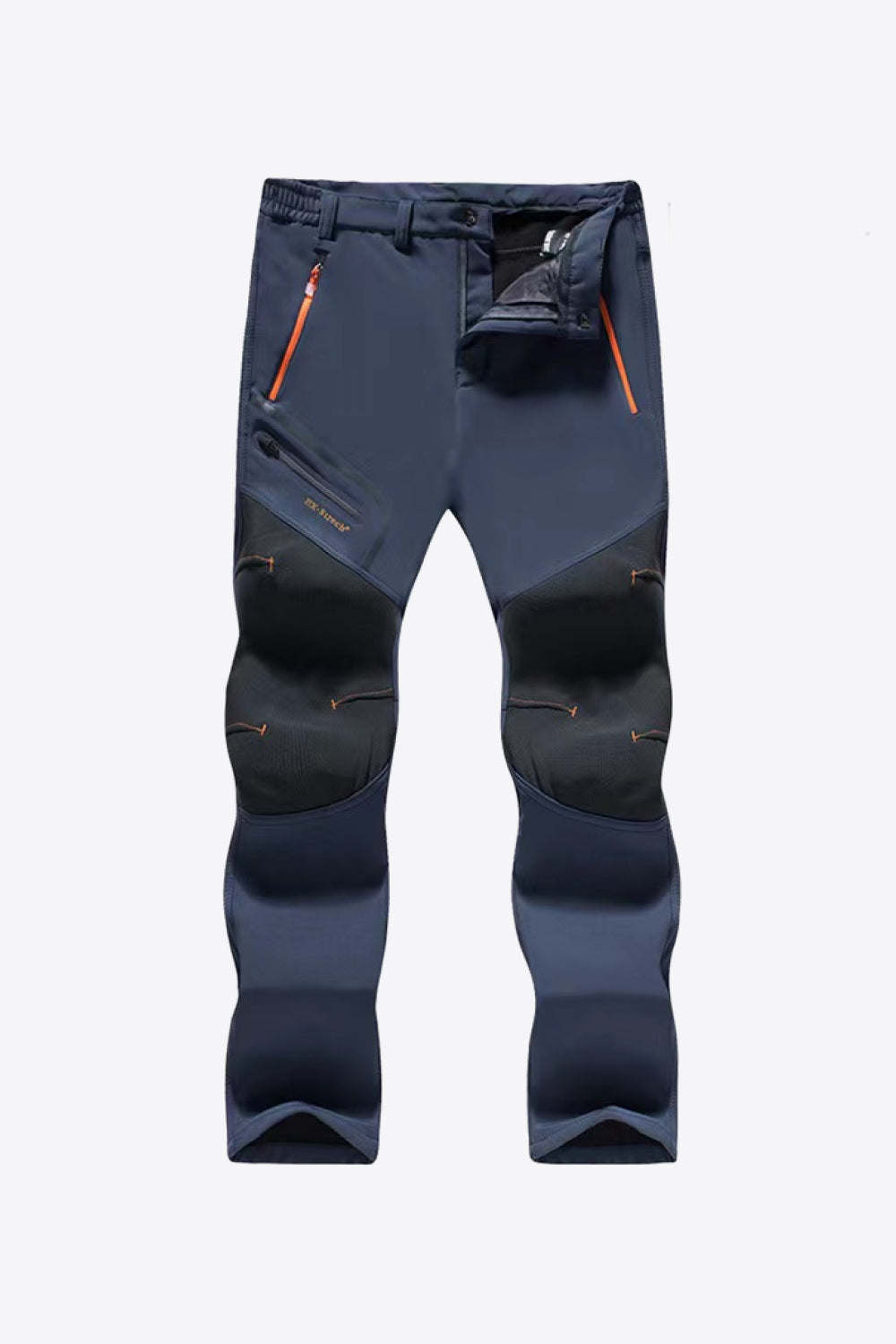 Full Size Contrast Zip Long Pants
