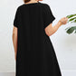 Plus Size Round Neck Handkerchief Hem Dress