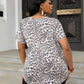 Plus Size Glitter V-Neck Short Sleeve Tee Shirt