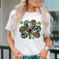 Clover Graphic Cuffed Short Sleeve Tee