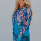 Floral V-Neck Long Sleeve Top