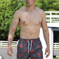 Full Size Printed Drawstring Waist Swim Trunks