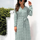 Ditsy Leopard Button Though Belt Dress