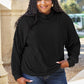 Basic Bae Full Size Ribbed Exposed Seam Mock Neck Knit Top