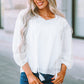 Swiss Dot Tassel Tie Blouse