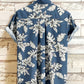 Floral Button Front Short Sleeve Shirt