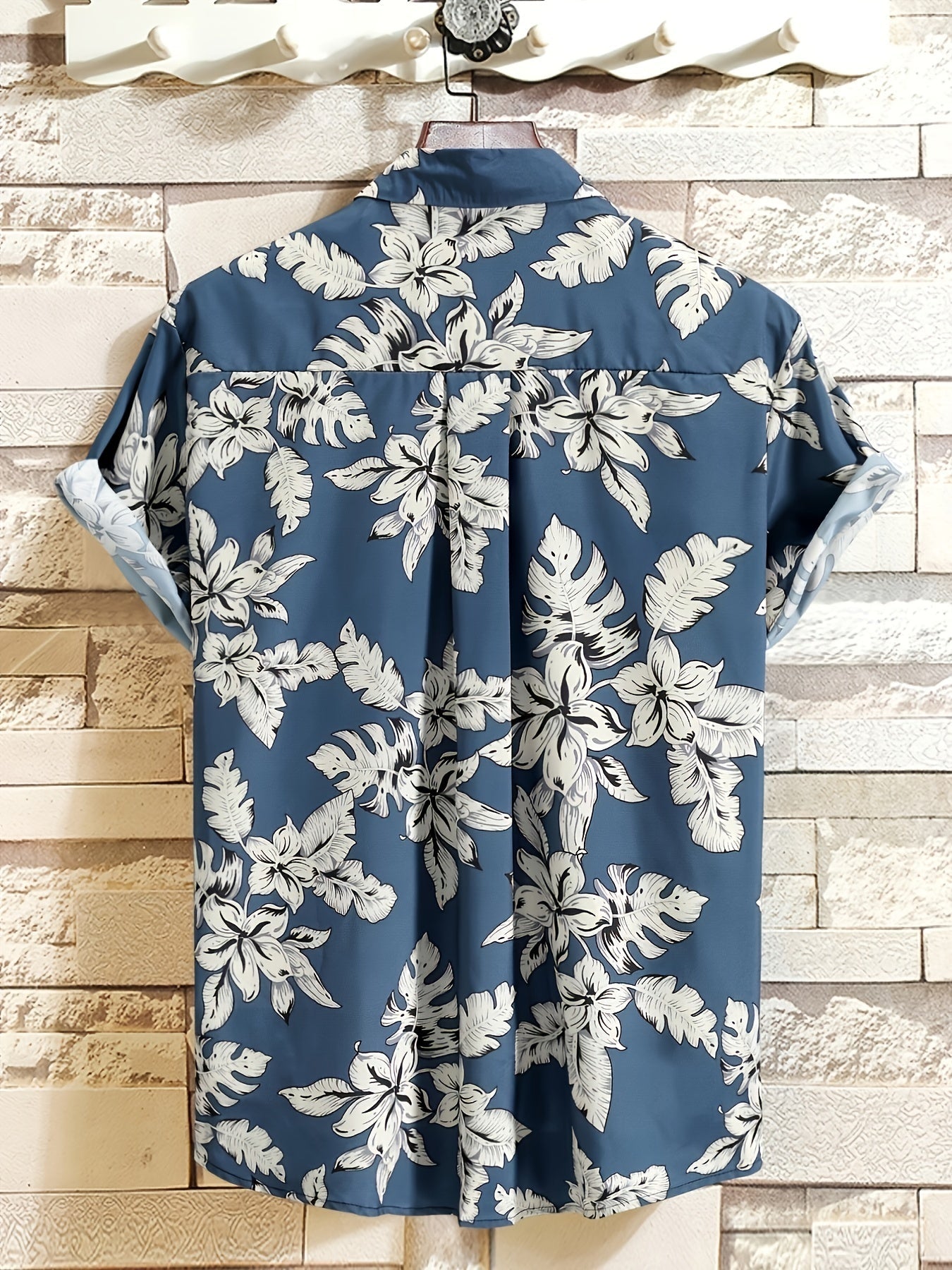 Floral Button Front Short Sleeve Shirt
