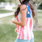 US Flag Round Neck Tank