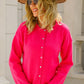 Button-Up Round Neck Cardigan