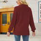 Horizontal Ribbing Johnny Collar Sweater