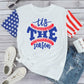 Stars and Stripes Graphic Round Neck Tee