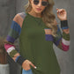Color Block Pocket Raglan Sleeve Tee