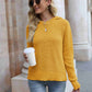 Rib-Knit Drop Shoulder Hooded Sweater