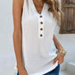 Buttoned V-Neck Tank
