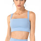 Open Back Pleated Detail Sports Bra