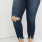 Judy Blue Melaney Full Size Mid Rise Distressed Relaxed Fit Jeans