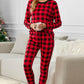 Plaid Tee & Pants Pajama Set