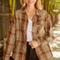 Plaid Button Front Shirt with Breast Pocket