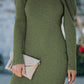 Ribbed Tie-Back Sweater Dress