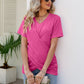 V-Neck Crisscross Short Sleeve Tee