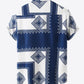 Geometric Print Collared Shirt