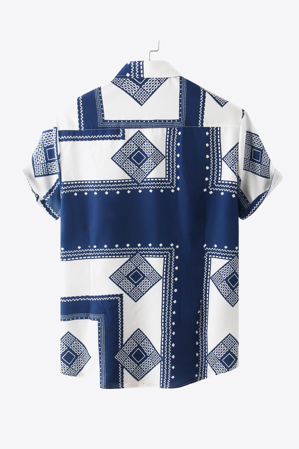 Geometric Print Collared Shirt
