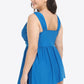 Plus Size Plunge Sleeveless Two-Piece Swimsuit