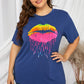 Plus Size Lip Graphic Tee Shirt