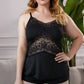 Lace Insert Plus Size Pajamas Set