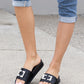 Weeboo Crystal Skies Rhinestone Buckle Slide Sandals